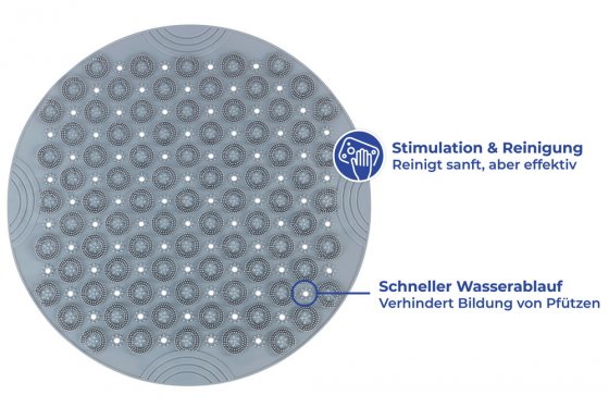 Duschmatte mit Fußreflexzonenmassage, bequeme Badematte