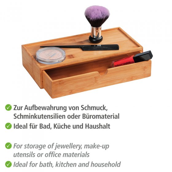 Bambus Box Mod. Terra mit Schublade, versteckte Aufbewahrungsmöglichkeit