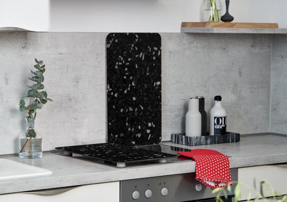 Herdabdeckplatten Universal Terrazzo 2er Set, für alle Herdarten