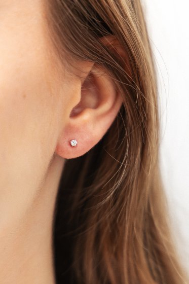 Ohrringe 585 Gelbgold mit im Labor gezüchteten Diamant 