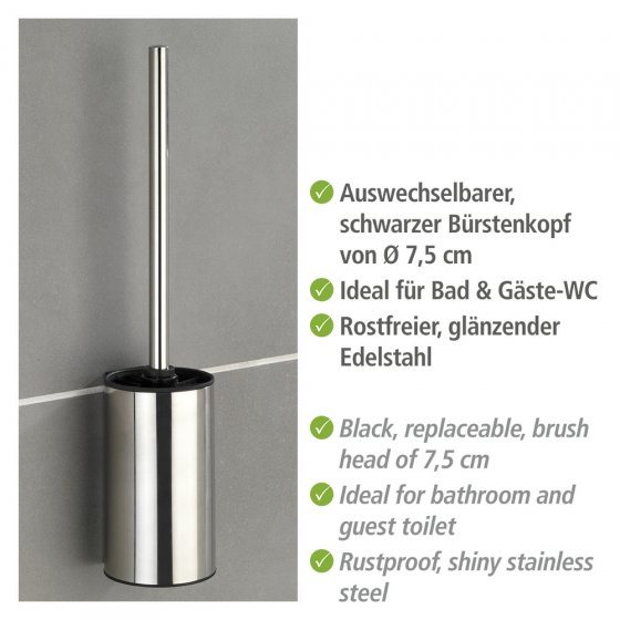 Turbo-Loc® Edelstahl WC-Garnitur Mod. Detroit, Befestigen ohne bohren