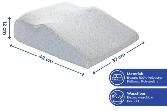 Seitenschläfer Keilkissen Schulterwohl, viskoelastisches Kopfkissen 