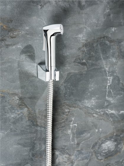Bidet-Set Watersaving, inkl. Handbrause, Schlauch & Wandhalterung 