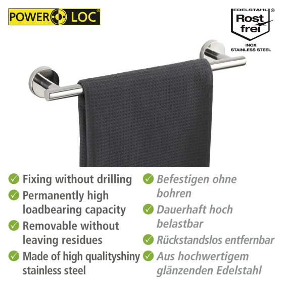 Badetuchstange Mod. Bosio Edelstahl Glänzend, rostfrei, 40 cm 