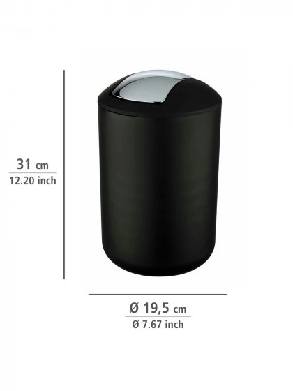 Bad-Accessoire-Set Mod. Brasil Schwarz 4-teilig, für einheitliche Badausstattung 