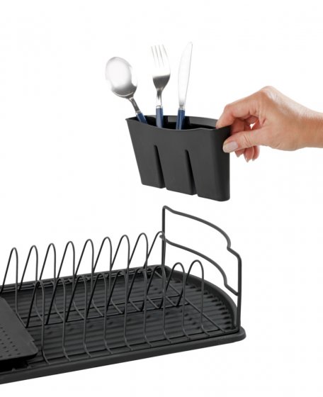 Geschirrabtropfer Mod. Basic Schwarz, für die Spüle 