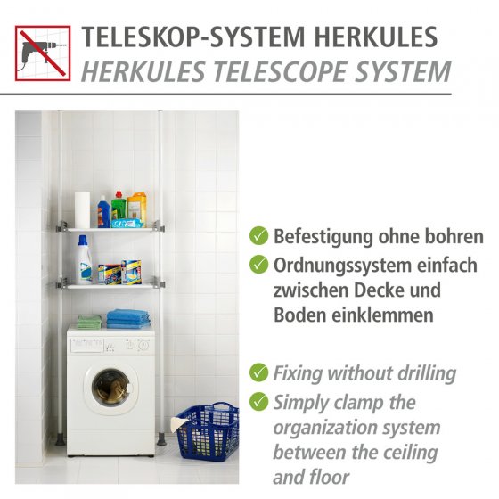 Teleskop-System Mod. Herkules Twin, aus pulverbeschichtetem Metall