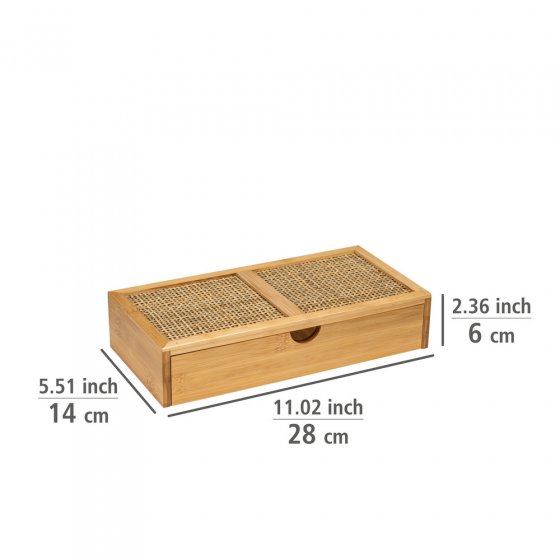 Badbox Mod. Allegre mit Schublade, aus Bambus und Rattan 