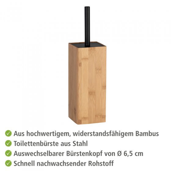 WC-Garnitur Mod. Padua Bambus, Bambus kombiniert mit Stahl 
