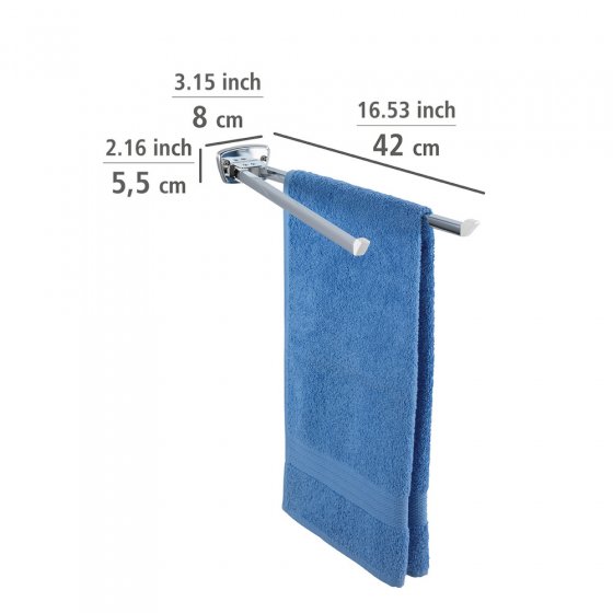 Handtuchhalter Mod. Basic glänzend, mit 2 beweglichen Handtuchstangen