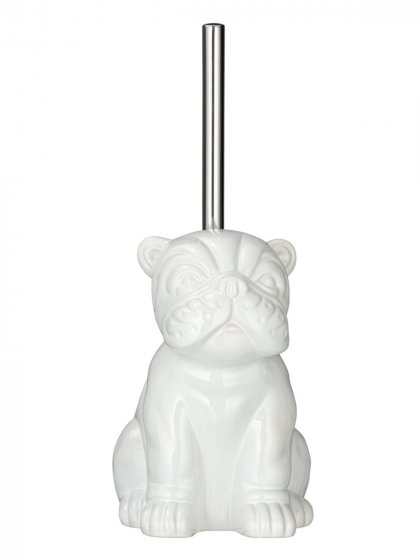 WC-Garnitur Mod. Bulldog Weiß Keramik, Bürstenkopf auswechselbar 