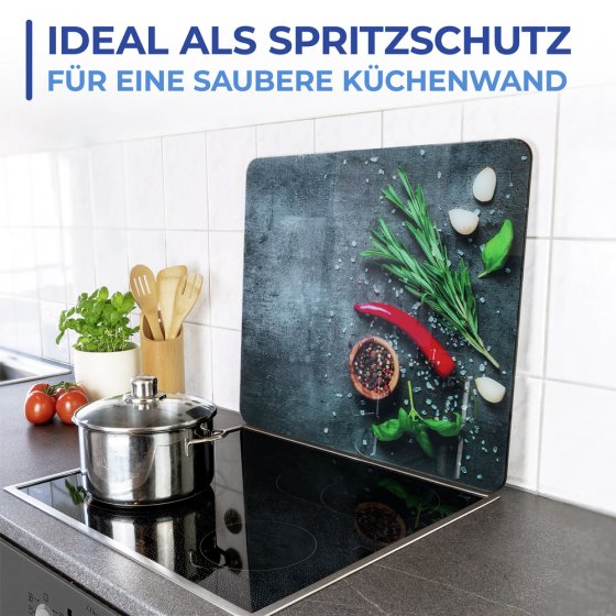 Multi-Platte Mod. Rosmarin, Spritzschutz, Herdblende, Schneidbrett 