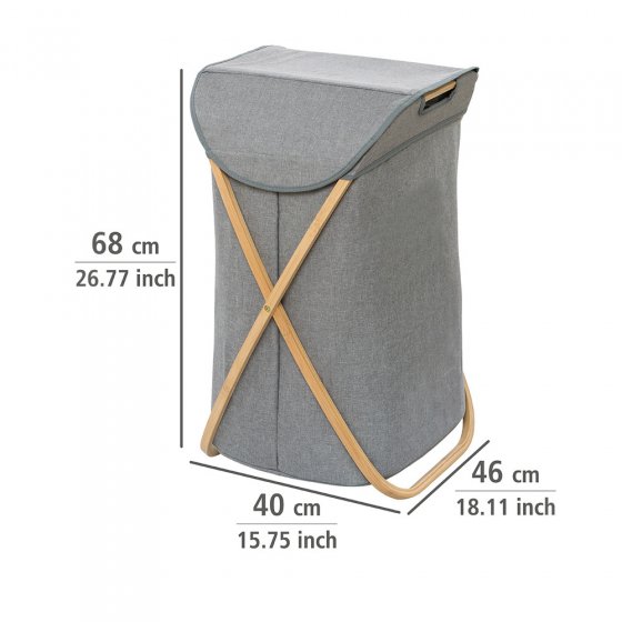 Wäschesammler Mod. Bahari aus Bambus, Wäschekorb, 79 l