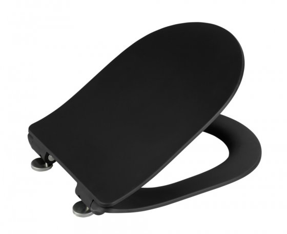 Premium WC-Sitz Mod. Sedilo matt Schwarz, aus antibakteriellem Duroplast 