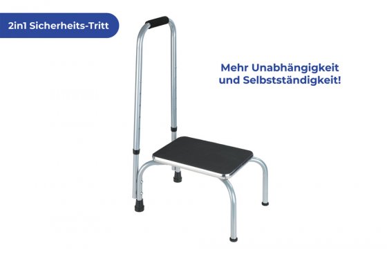Sicherheits-Tritt Mod. Secura, Sicherheitsschemel mit Haltegriff