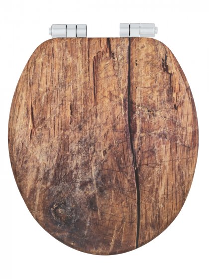 WC-Sitz Mod. Rustic Braun, aus FSC® zertifiziertem MDF 