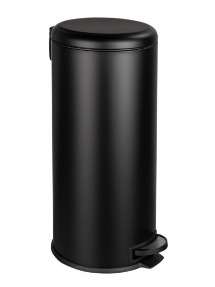 Treteimer Mod. Leman Easy Close Schwarz 30 L, mit herausnehmbarem Einsatz