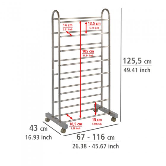Schuhregal Mod. Giant ausziehbar, für bis zu 42 Paar Schuhe