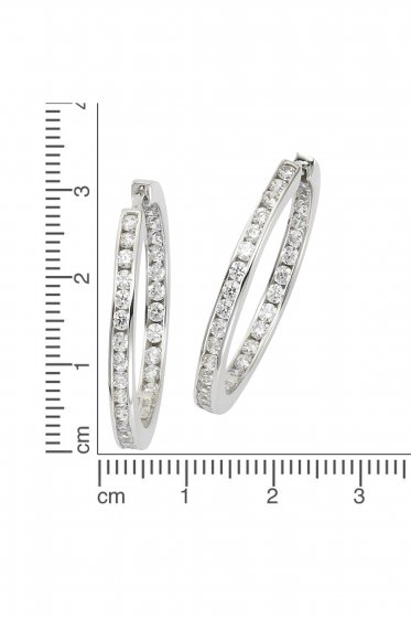 Ohrring 925 Sterling Silber Zirkonia weiß 