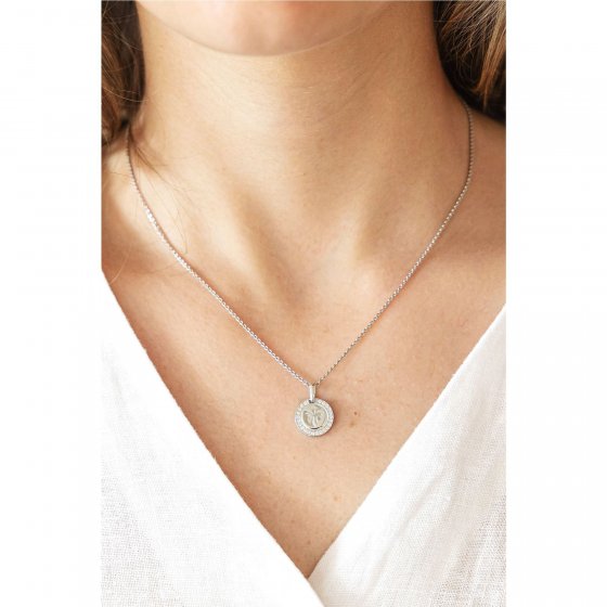 Halskette Silber 925 rhodiniert 36/40cm lang mit Engel-Motiv 