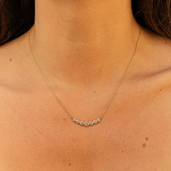 Halskette 585 Gold gelb Zirkonia weiß 