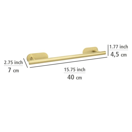 Turbo-Loc® Badetuchstange Mod. Orea Gold, 40 cm, Befestigen ohne bohren 