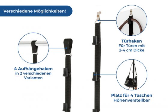 Taschengarderobe, für 8 Taschen 