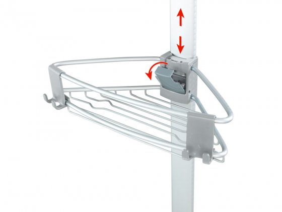 Teleskop Duschecke Mod. Purio, aus hochwertigem Aluminium