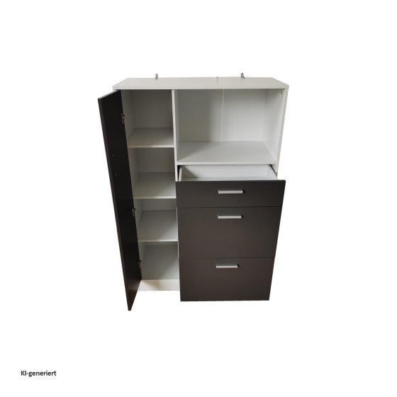 Küchenschrank Weiß-Grau Blanca L 