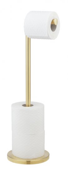 2in1 Stand Toilettenpapierhalter Gold, platzsparend, für bis zu 4 Ersatzrollen 