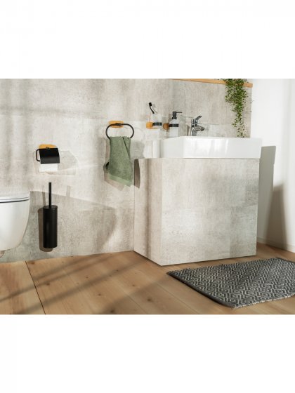 Turbo-Loc® WC-Garnitur Mod. Orea Bamboo, Befestigen ohne bohren