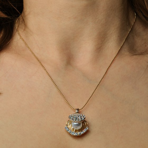 Schmuckset Muschelset Anhänger mit Ohrsteckern 