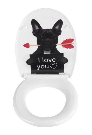 Premium WC-Sitz Mod. Guilty Dog, aus antibakteriellem Duroplast