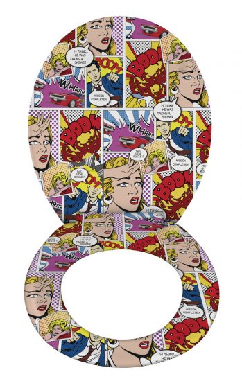 Premium WC-Sitz Mod. Pop-Art, aus antibakteriellem Duroplast