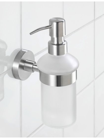 Seifenspender Mod. Bosio Edelstahl matt, Fassungsvermögen ca. 200 ml 