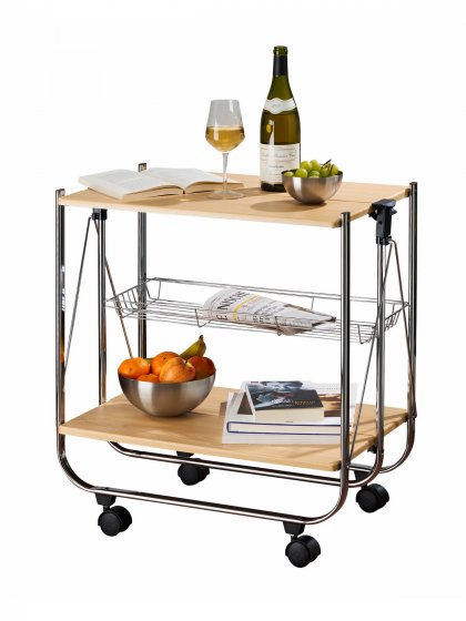 Servierwagen Mod. Dinett Deluxe Ahorn, zusammenklappbar