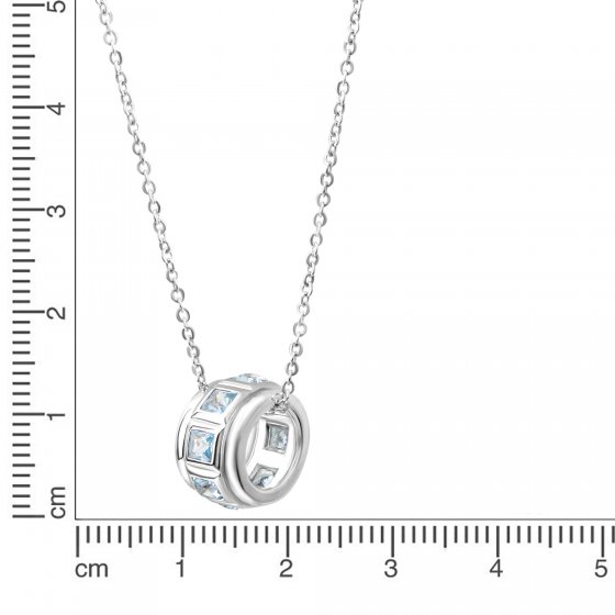 Halskette Silber Blautopas 