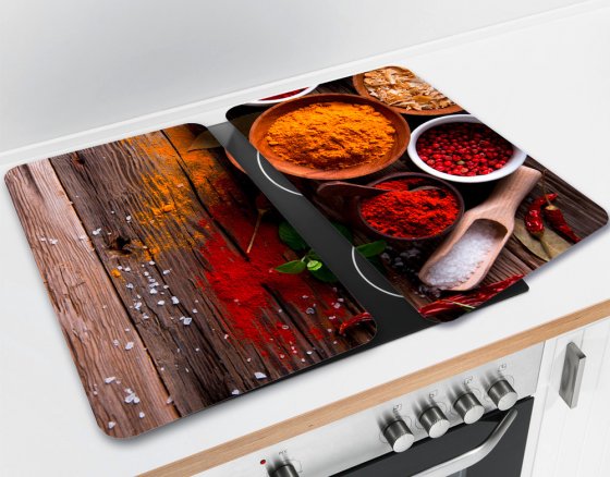 Herdabdeckplatte Universal Gewürze 2er Set, für alle Herdarten