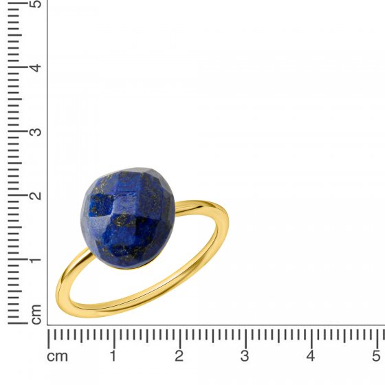 Ring 925 Silber vergoldet Lapislazuli 