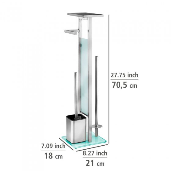 Stand WC-Garnitur Mod. Debar mit Ablage Edelstahl, rostfrei