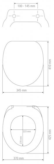 WC-Sitz Mod. Onyx, aus MDF in edler Marmor-Optik