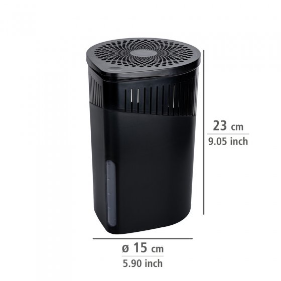 Raumentfeuchter Mod. Drop Schwarz 2 x 1000 g, für Räume bis ca. 80 m³