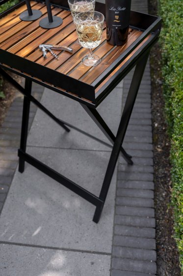 Beistelltisch mit Tablett Mod. Taba , FSC® zertifiziertes Akazienholz