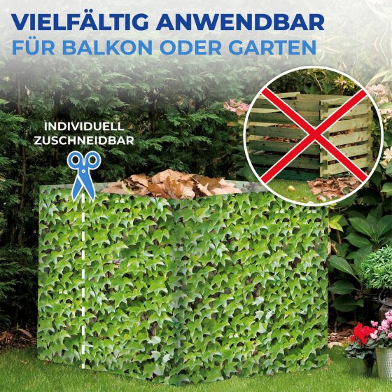 Balkon-Sichtschutz WILDER WEIN, UV- und witterungsbeständig 