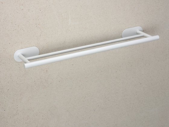Turbo-Loc® Badetuchstange Duo Mod. Orea White matt, 60 cm, aus rostfreiem Edelstahl 