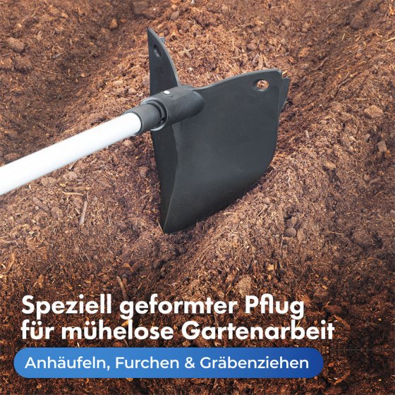 Gartenpflug mit Teleskopstiel, rückenschonend 