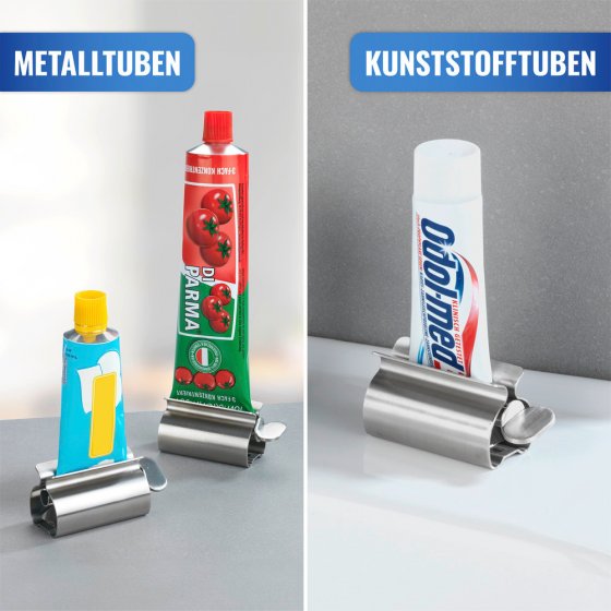 Tubenpresse EDELSTAHL, 3er Set, Tuben restlos entleeren