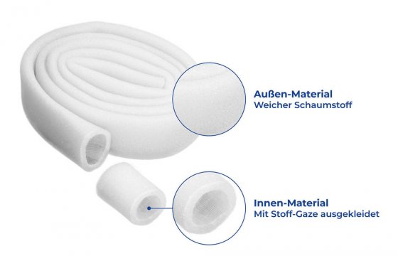 Schlauch-Fix 6er Set, weich, anschmiegsam und flexibel 