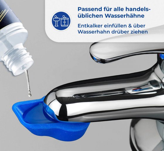 Anti-Kalk-Caps und Entkalkungsgel, 4-teiliges Set, mit frischem Zitrusduft 