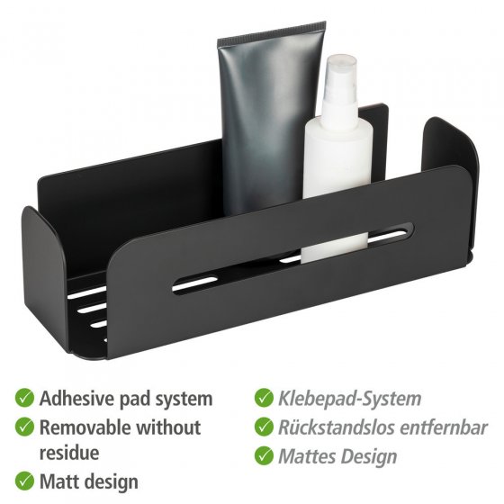 Turbo-Loc® Wandablage Mod. Bivio Black matt, aus Aluminium 